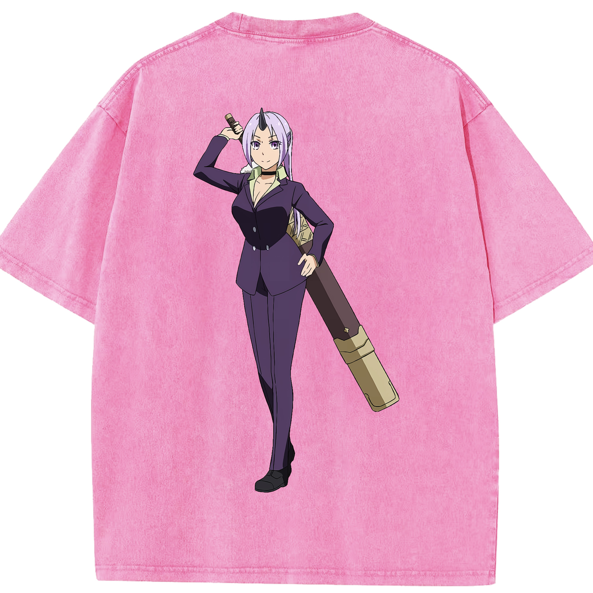 （画像用） 転スラ Regarding Reincarnated to Slime 綿100% ヴィンテージ風 半袖Tシャツ（背面プリント）